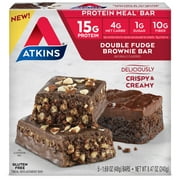 Protein-Rich Meal Bar, Double Fudge Brownie, Keto Friendly, 5 Count