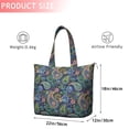 thumbnail image 4 of Blue Pioneer Flower and Paisley Pattern Travel Tote Bags for Women Carry On,Large Weekender Bags for Women Travel,Multi Functional Duffle Bag for Work,Shopping,Sports, 4 of 5