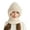 Beige, variant on Versatiles Knitted Hat Women Ponytail Hat with Integrated Vintage Neck Warmer for Women with Neck Warmer