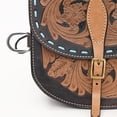 thumbnail image 3 of Hilason Floral Western Horse Leather Saddle Bag Heavyduty Traditional Trail Ride, 3 of 6