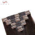 thumbnail image 3 of SEGO Invisible Tape Weft Clip in Human Hair Extensions Full Head Silky Straight Hair Extensions, 3 of 6