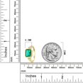 thumbnail image 6 of AFFY Solitaire Engagement Ring, 7X9MM Emerald Shape Zambian Emerald Lab Grown Gemstone & Created Moissanite Diamond Promise Ring for Her In 14K Yellow Gold Over Sterling Silver (2.05 Cttw), Size-10, 6 of 6