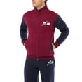 thumbnail image 2 of Notus Men’s Collar Tracksuits Sweatsuits Track Suits Set 2 Piece Fleece Athletic Jogging Sweatpants Sweat Suits 2 Piece Jogger Set 2-piece set sweatsuits Navy Maroon XL, 2 of 7