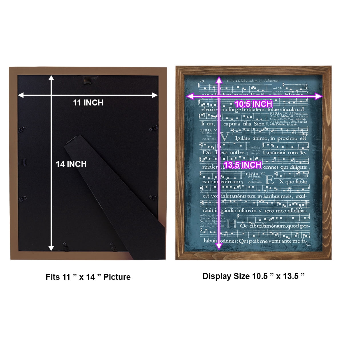 Graphic Songbook I -Framed Print w/glass-Walnut