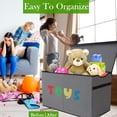 thumbnail image 3 of VICTORICH Extra Large Toy Box Chest with Lid, Collapsible Kids Storage Bin for Playroom and Nursery, 3 of 9