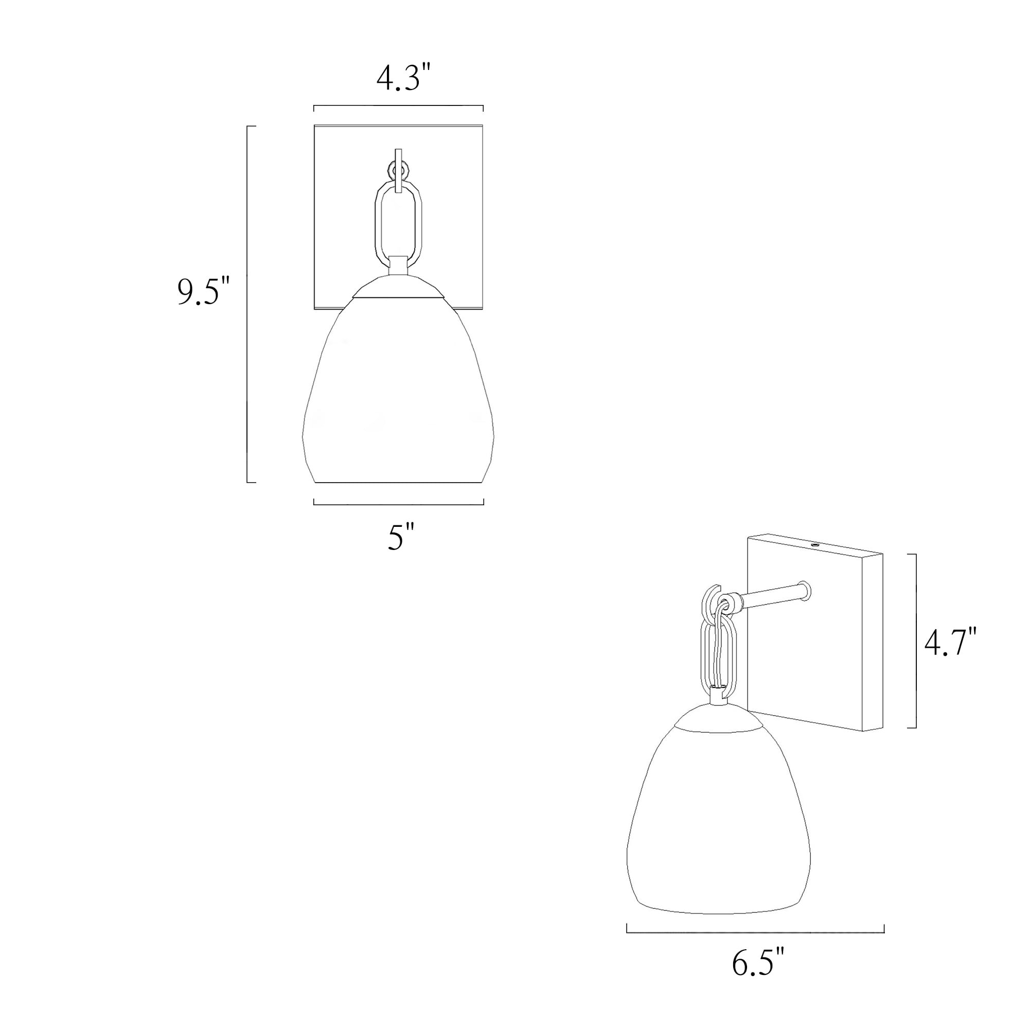 LNC Blobfish 5.1-in W 1-Light Polished Gold Modern/Contemporary LED Wall Sconce