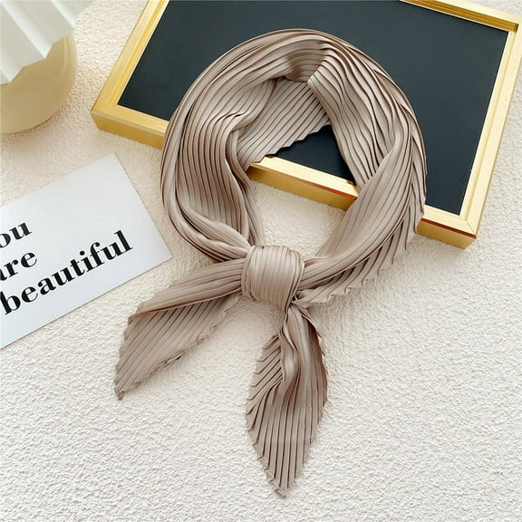 Women's Fashion Elegant Soft Satin Square Chiffon Scarf Set Head Neck Multiuse Colors Available