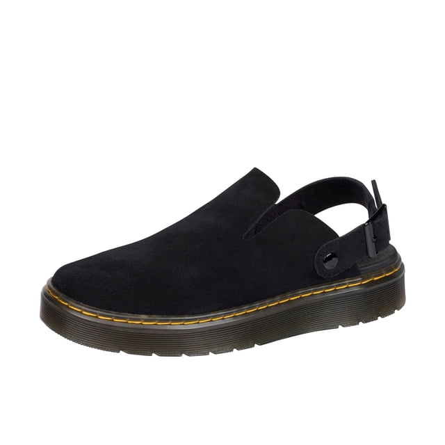 Zapatos Dr. Martens Carlson Mule unisex de gamuza negra, talla 8US