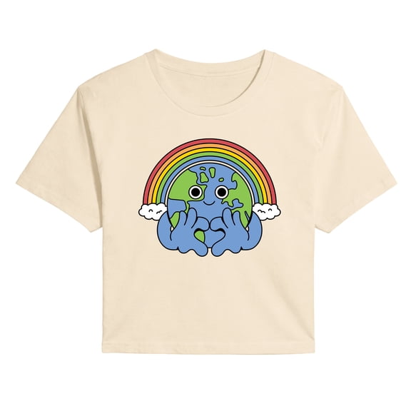 Instant Message - Earth Pride Cropped Graphic T-Shirt