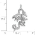 thumbnail image 3 of 14k White Gold Solid Polished 3-Dimensional Dragon Charm, 3 of 4