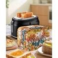 thumbnail image 4 of Thanksgiving Gnomes Toaster Cover 4 Slice, Large Kitchen Appliance Covers, Fallen Orange Leaves Pumpkin Truck Toaster Oven Cover with Loop, Bread Machine Cover Polyester Dust Cover Protection, 4 of 4