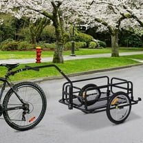 Barara King Bicycle Trailer with Hitch and 88 lbs, Bike Cargo Trailer for Shopping, Camping, Black