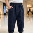 thumbnail image 2 of UJNDER Soft Denim Boy Pants Lightweight Straight Leg Everyday Comfort Trousers for Kids Boys Pants,Dark Blue_001,9-10 Years, 2 of 9