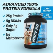 BPI Sports Whey HD Ultra Premium Protein Powder Isolate, Workout Powder for Muscle Gain, Milk Protein Concentrates, Vanilla Caramel, 4.07 Pound (50 Servings)