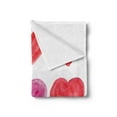 thumbnail image 2 of Love Soft Flannel Fleece Blanket, Watercolor Style Inspired Hand Drawn Like Little Hearts on a Plain Background, Cozy Plush for Indoor and Outdoor Use, 50" x 60", Dark Coral Magenta, by Ambesonne, 2 of 5