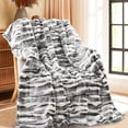 thumbnail image 3 of Home Soft Things Multi Jacquard Faux Fur Throw - Grey - 50x60'', 3 of 13