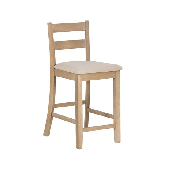 Linon Sorenson 25" Indoor Soho Counter Stool, Graywash/Beige