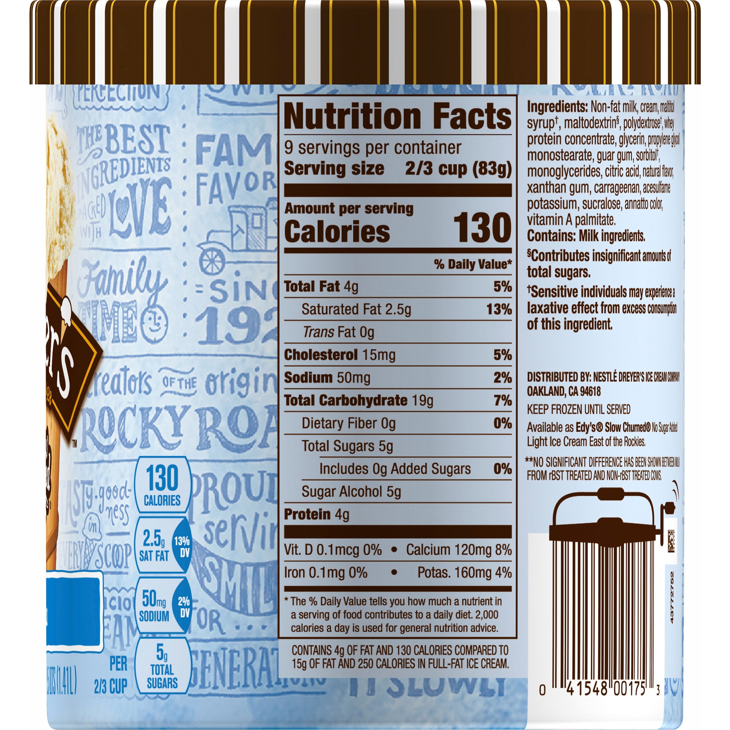 Dreyer Ice Cream Nutritional Information Nutrition Ftempo