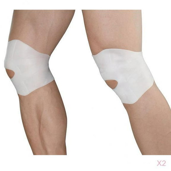 Kuntesetty 2 Pair Soft Silic Kneecaps Brace Support Wrap Strap for Knee Joint Pain