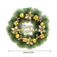 thumbnail image 3 of Decoraciones de corona navideña Corona navideña para puerta de entrada de 14 pulgadas con letrero de Feliz Navidad Corona navideña para puerta con caja Decoraciones navideñas para interiores y, 3 of 7