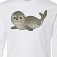thumbnail image 4 of Inktastic Adorable Seal Illustration Cute Animal Art Long Sleeve Youth T-Shirt, 4 of 5