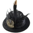 thumbnail image 2 of Estilo vintage Steampunk Accesorios Engranajes Talla única Metal Remache gótico para Cosplay Boda Halloween Hombres Zulema sombreros de copa negros, 2 of 8