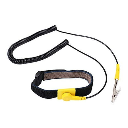 

Anti Static Wrist Strap Strap Anti Shock Wristband Bracelet with Grounding Wire Alligator Clip Extendable Long Cord