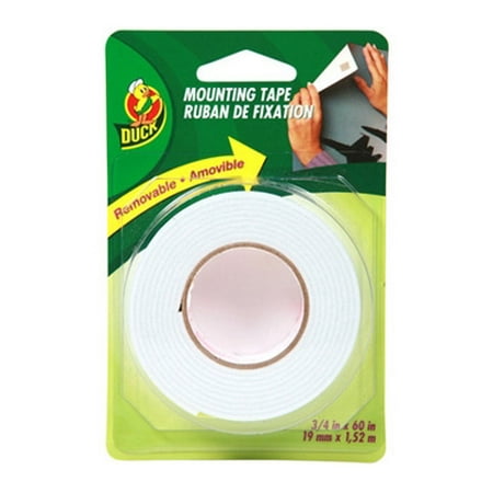 Double Sided Removable Foam Mounting Tape Duck Brand 3/4 in x 60 in ...