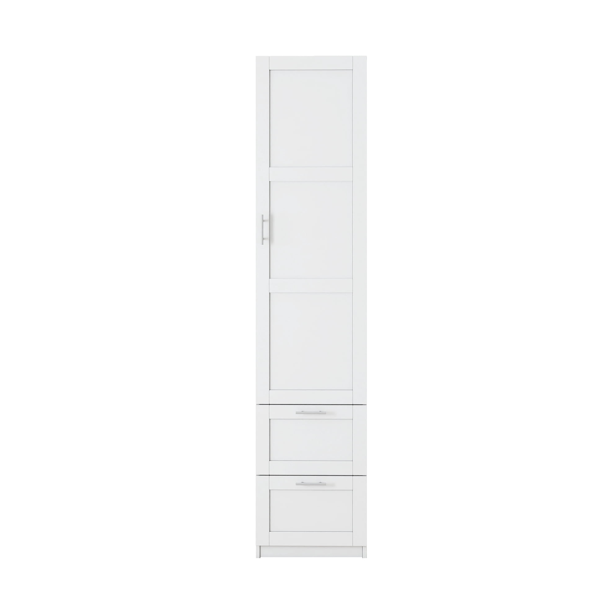 Leumius 71" Tall Kitchen Pantry Cabinet with 1 Doors and 2 Drawers,Freestanding Storage Cabinet for Kitchen,Dining Room,White
