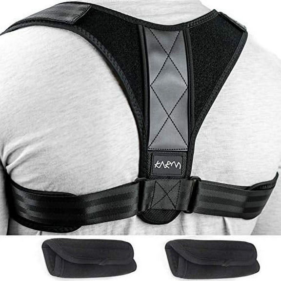 Karm Lifestyle Plus Size Adjustable Back Support Belt, Posture Corrector for Men & Women, 2XL/3XL