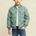 thumbnail image 2 of MKOSPLRT Quilted Bomber Jackets for Boy 5-15Y Full Zip Puffer Coats Solid Lightweight Jacket Coats Long Sleeve Warm Outwear with Pocket, 2 of 9