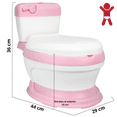 thumbnail image 4 of Baño Entrenador para Niños con Asiento Acolchado Antideslizante Diseño Realista - Rosa, 4 of 6