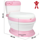 thumbnail image 4 of Baño Entrenador para Niños con Asiento Acolchado Antideslizante Diseño Realista - Rosa, 4 of 6