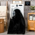 thumbnail image 2 of BoutiqueRugs Faina Black Washable Shag Runner Rug - Machine Washable - Black - 2'7" x 7'3" Runner, 2 of 16