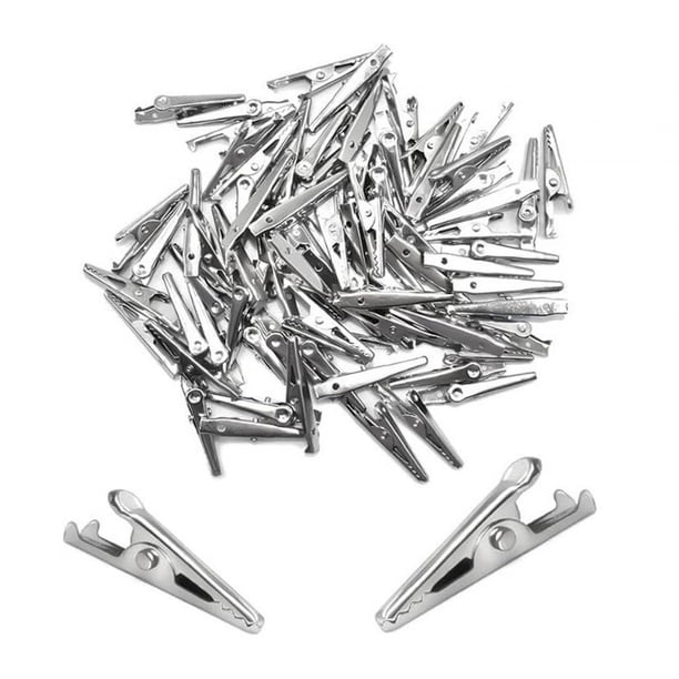 100 piezas línea de prueba pinza de Clip de práctico confiable reutilizable 45mm Cola Pinzas de cocodrilo