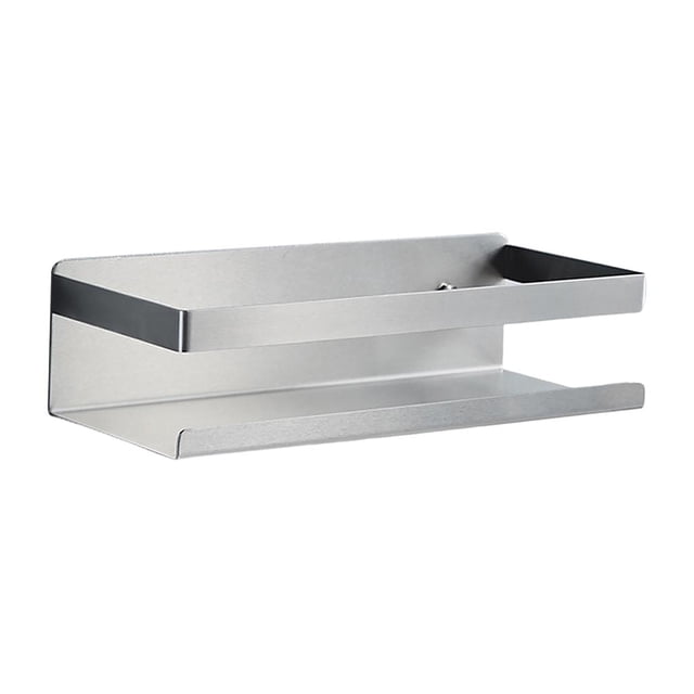 Especiero de pared de acero inoxidable para condimentos, estante de almacenamiento para cocina L