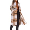 thumbnail image 2 of Homenesgenics Sweatshirts for Women under $10.00 Soft Women Casual Pockets Winter Long Sleeve Tops Jacket Plaid Coat Orange S, 2 of 9