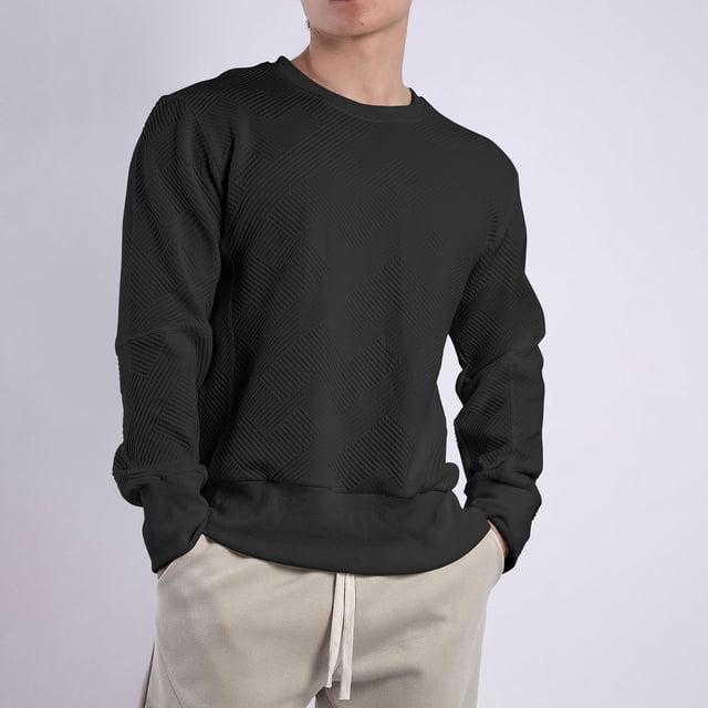 pstuiky camisas de manga larga para hombre, Camiseta/camiseta de manga larga con cuello redondo para hombre, informal, cálida, de primavera e invierno, a la moda para exteriores salir tops m