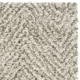 thumbnail image 3 of SAFAVIEH Hudson Adam Chevron Shag Runner Rug, Ivory/Grey, 2'3" x 8', 3 of 5