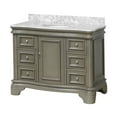 thumbnail image 5 of Katherine 48" Bathroom Vanity with Weathered Gray Cabinet and Carrara Marble Top, 5 of 6