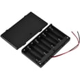 thumbnail image 1 of 12V 8 x AA Battery Holder Case, ABS Battery Storage Box with Swith in Black, 1 of 5
