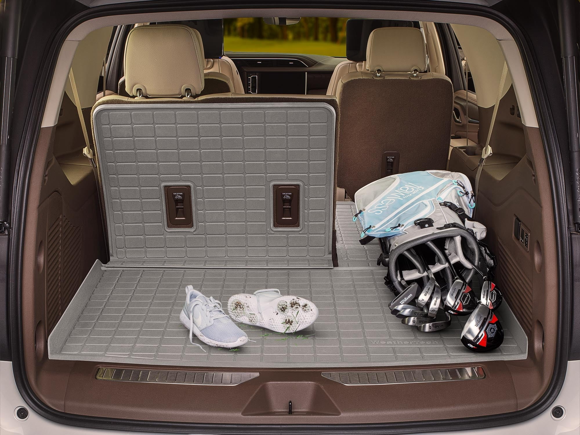 WeatherTech Cargo Liner HP W/Bumper Protector compatible with Kia Telluride - Behind 3rd Row w/ Bumper Protector, Black