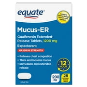 Equate Mucus-ER Max, Expectorant, Extended Release Tablets