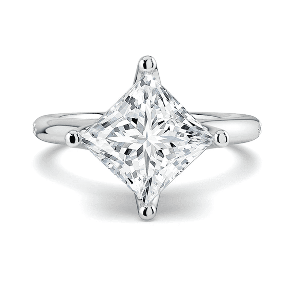 Solitaire Princess Cut 1.5 Carat Lab Grown Diamond Engagement Ring for Women in 925 Silver