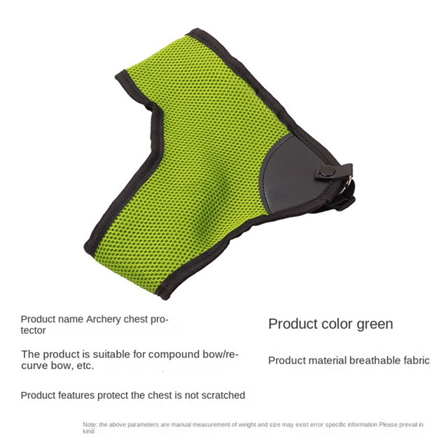 Archery Chest Protector Composite Recurve Bow and Arrows Protective Gear Competitive Game Chest Protection Green