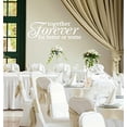 thumbnail image 3 of Together Forever for Better or Worse Wedding Vinyl Wall Decal Bedroom Quote, 23 x 7 , White, 3 of 3