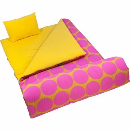 Wildkin Big Dots Hot Pink Sleeping Bag