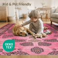 thumbnail image 4 of ODIKA Pink Print Cheetah Leopard Spotted Tiger Inspired Motif Zebra for Playroom, Bedroom, Reading Nook, Pet Friendly & Kids Safe Play, 4 of 7