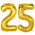 thumbnail image 1 of Globos Jonhamwelbor, 40 cm, número 25, lámina dorada, Mylar, 2 unidades, 1 of 6