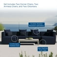 thumbnail image 2 of Modway Saybrook Outdoor Patio Upholstered 6-Piece Sectional Sofa in Navy, 2 of 12